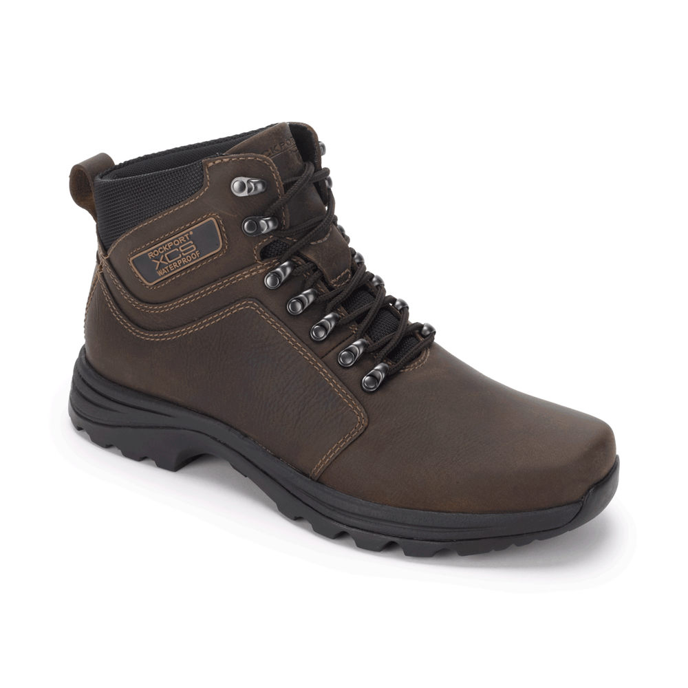 Rockport Mens Cold Springs Waterproof Elkhart - Boots Brown - TKN412687